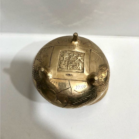 Vintage Brass Incense Three Legged Censer Pot - Picture 3 of 4